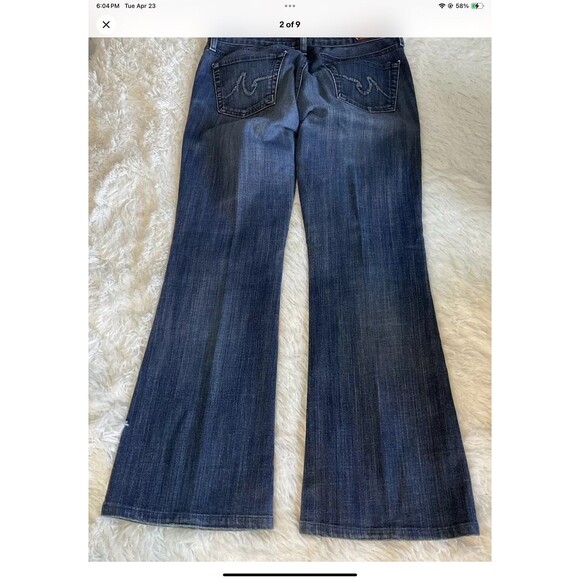 AG Adriano Goldschmied Women's 31R The Club Flare Wide Leg Mid Rise Jeans - Picture 2 of 9